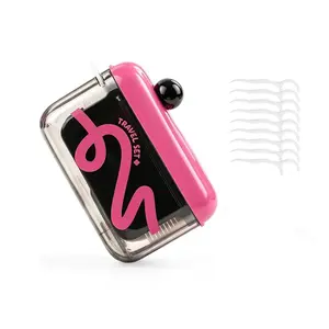 Automatic pop-up portable dental floss dispenser, travel dental floss case, refillable storage box