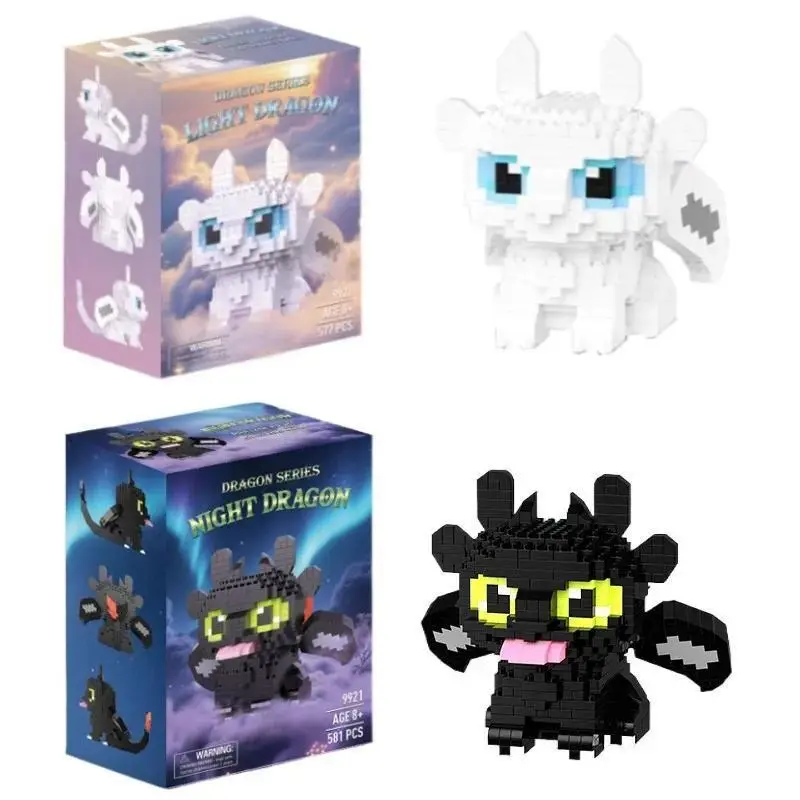 Dragon Series ABS Plastic Microblocks Building Toys, 8+ Years Creativity-Boosting Cartoon Animal Action Figures, Halloween Gifts & Decorations
