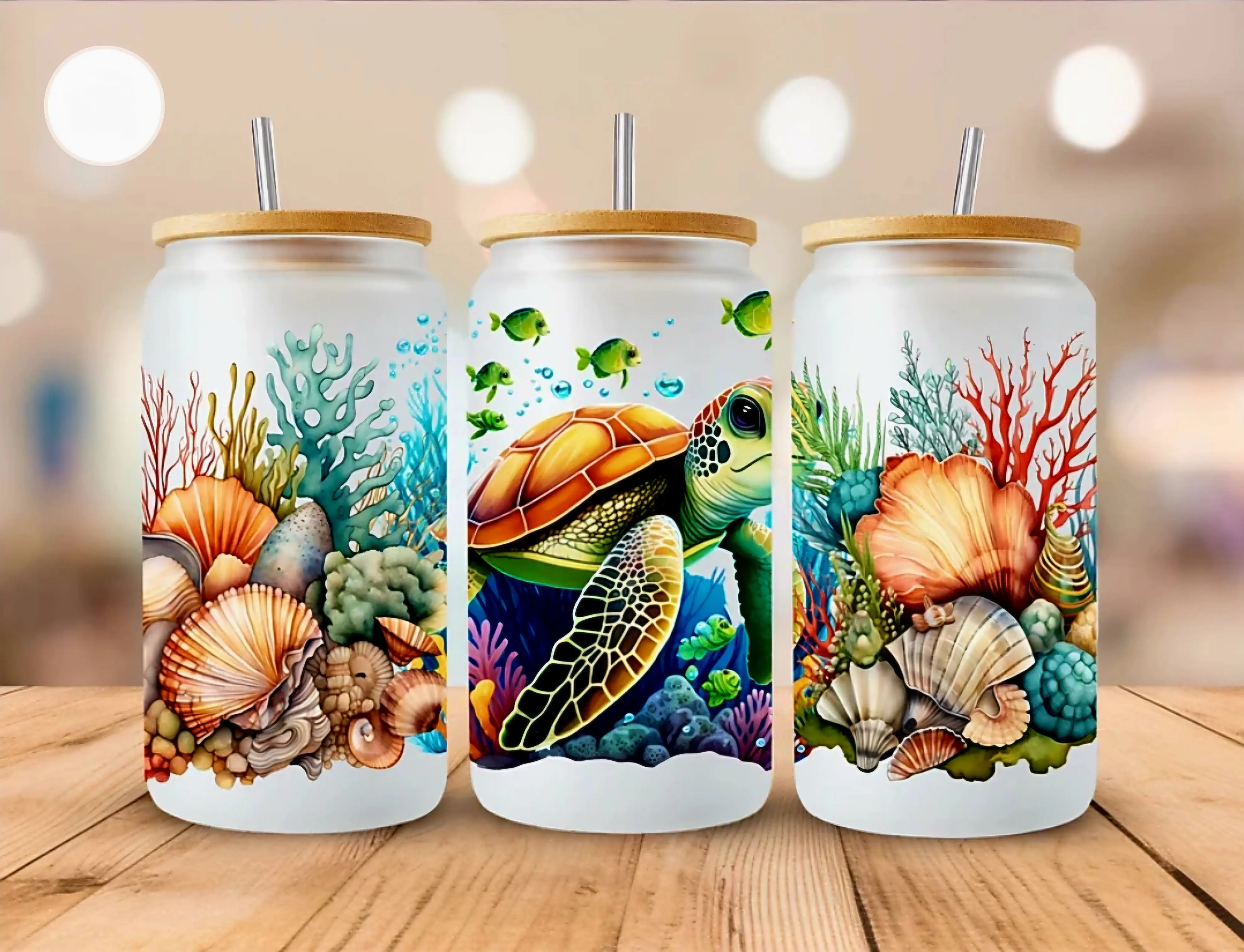 Turtle - UVDTF Wrap for cups/hard surfaces sticker
