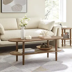 Torus Oval Coffee Table in Walnut