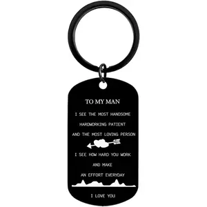 Keychains for Men Gifts,  for boyfriend, Husband Birthday  for Men, Anniversary Day for Him, Valentines Christmas Mens Tech Accessories for  , Happy Birthday to My Man