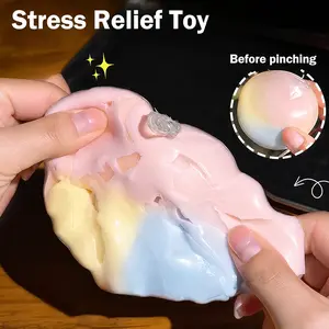 Super Relaxing Crispy Handmade Squeeze Ball, Clear Crunchy ASMR Sound, Wax Skin Slow Rebound Squishy Toy, Soft Sensory Stress Relief Ball, Perfect Gift for Parties and Holidays