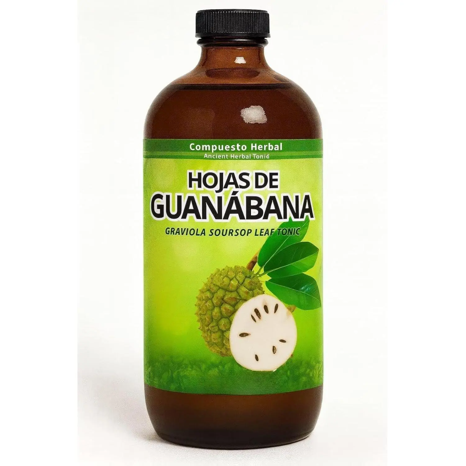 975ML (33Fl oz) Natural Antioxidant Herbal Soursop Bitters Liquid Supplement - Soursop Leaves Extract with Agave, Aloe Vera, Moronel for Digestive Health, Immune Support Dietary Tonic
