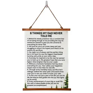 8 Things My Dad Never Told Me (Wood Framed Wall Tapestry)