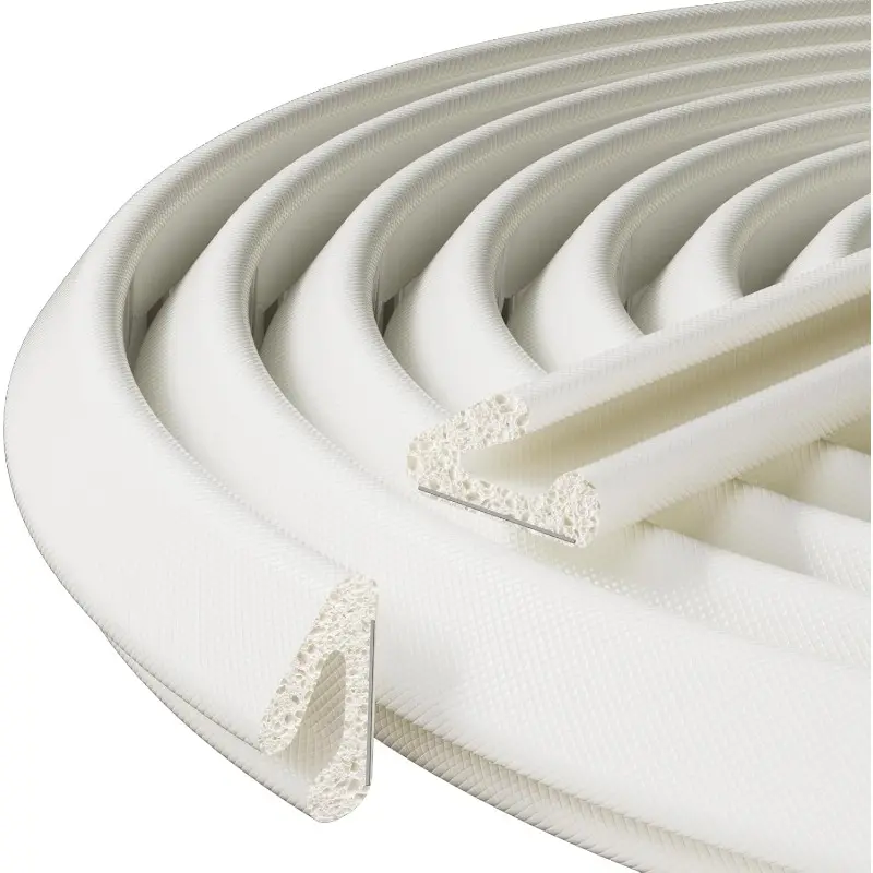 V-Shaped Weather Stripping Door Seal, 19.7FT Draft Stopper for Doors/Windows, Gaps,  Soundproof & Thermal Insulating, Noise-Reducing, Light-Blocking Door Gap Filler