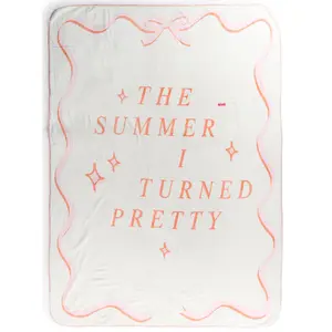 Jay Franco Summer I Turned Pretty Bows Plush 50x70 Throw Blanket