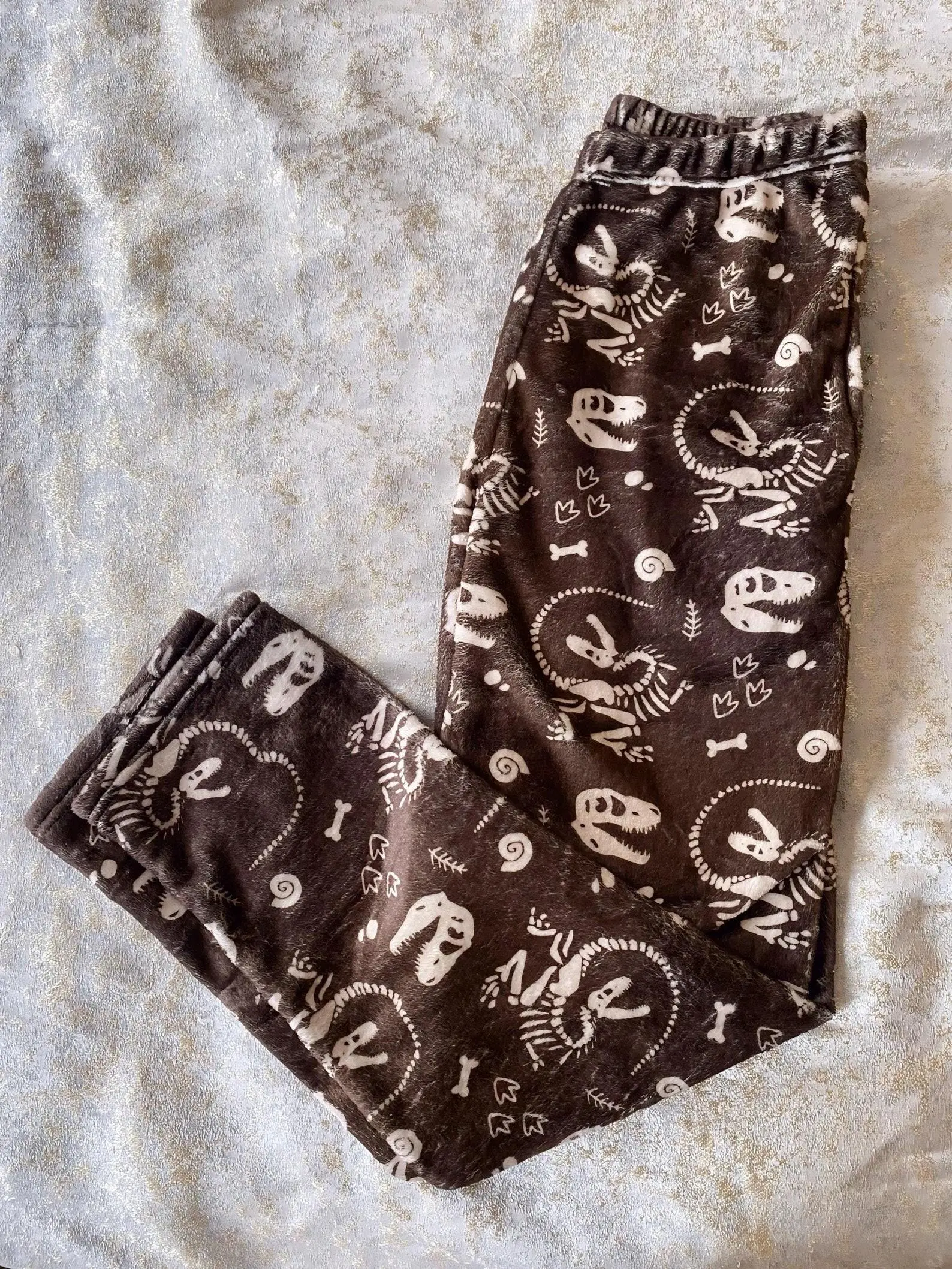 Dinosaur Skeleton Satin Pajama Pants, Cute Dino Lounge Pants, Soft Silky Sleepwear for Men Women, Cozy Gift