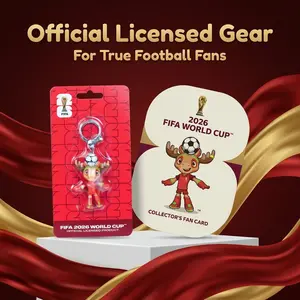 Official Licensed FIFA World Cup 2026 USA Canada Mexico Mascot Keychain | Durable Mini Pendant for Backpack Car Keys Lanyard Bag Daily Carry | Authentic Soccer Fan Gift Birthday Holiday Travel Souvenir Official Merchandise Zayu