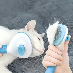Pet Grooming Brush for Dogs & Cats, Efficient De-Shedding Tool, Soft Bristles Design, Essential Pet Care Accessory
