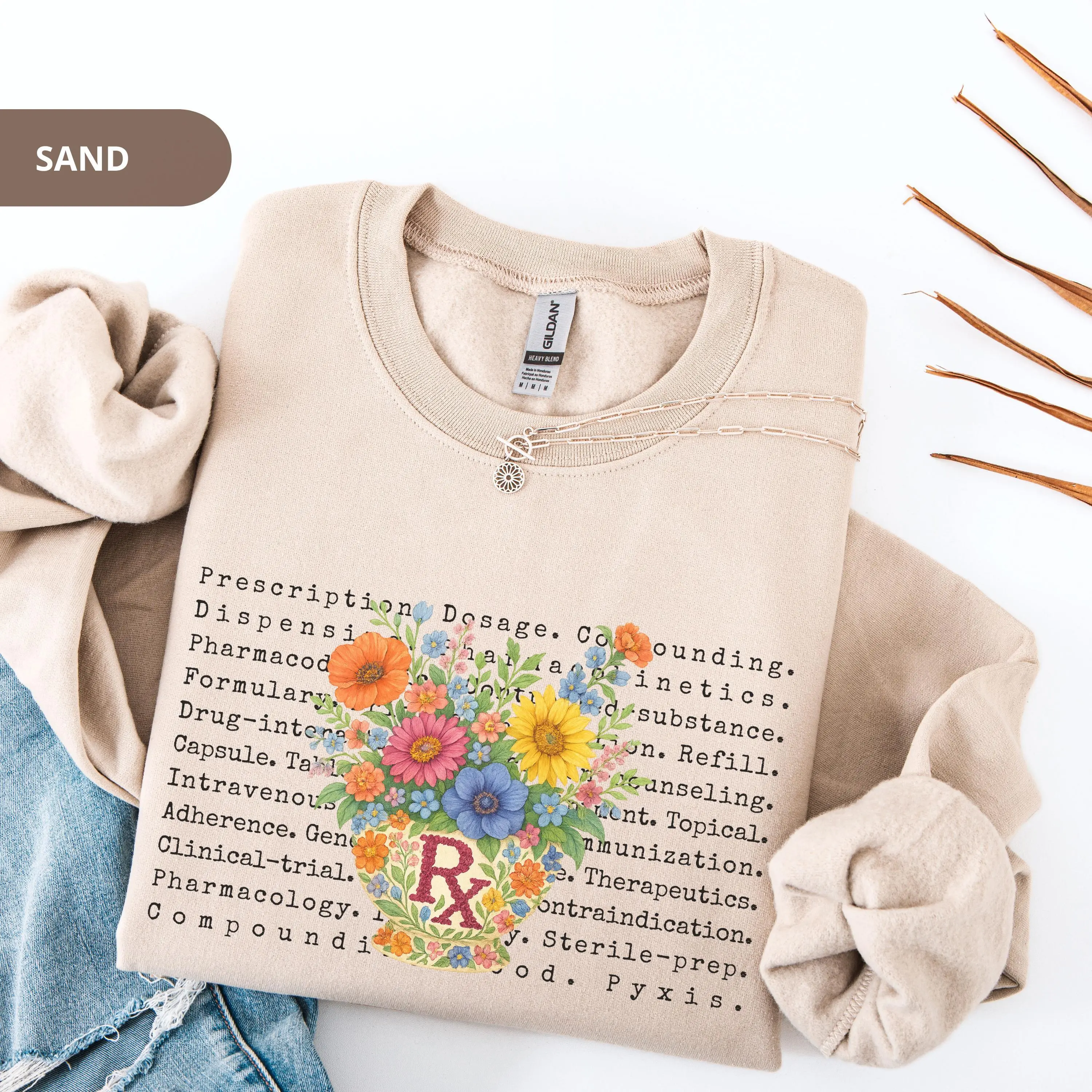 Pharmacy Sweatshirt T-Shirt / Sweatshirt & Hoodie, RX Pharmacist Gift, Pharmacy Technician Student Teacher,  Medical Student Shirt Clothes Cute