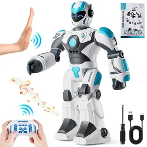 VEVOR RC Robot Toys for Kids, 2.4GHz Gesture Sensing Programmable Remote Control Smart Robot with Voice Control, Interactive Singing Dancing Robot for Age 6 7 8 10 12 Year Old Boys Girls Birthday Gift
