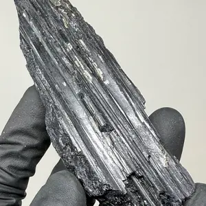 Pocket Sized Black Tourmaline Specimen Natural Crystal Spiritual Protection Energy from Brazil