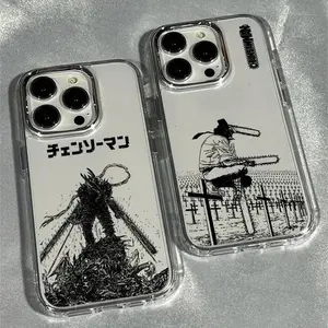Anime C-Chainsaw ManS Phone Case For iPhone 17 16 15 14 13 12  Pro Max Air Plus Samsung Galaxy S26 S25 S24 S23 S22 Transparent Soft Cover