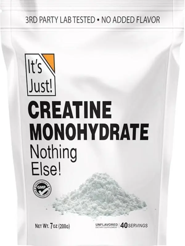 Creatine Monohydrate Powder, Pure Creatine Powder, Made in USA, 3rd Party Lab Tested, 5g Per Serving, Scoop Included, No Fillers, No Added Flavor Healthcare Edible Drink Dietary Fitness Supplement