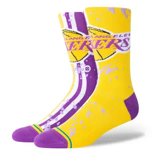 NBA X Stance Overspray Collection Crew Socks - Los Angeles Lakers