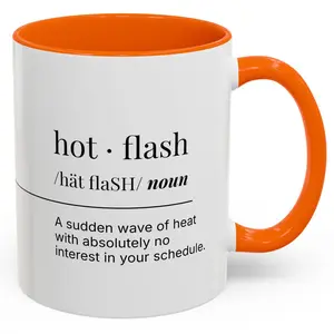 Hot Flash Mug | Menopause Coffee Cup with QR Code | BPA Free  | Your Daily Companion Through Change 365 Days