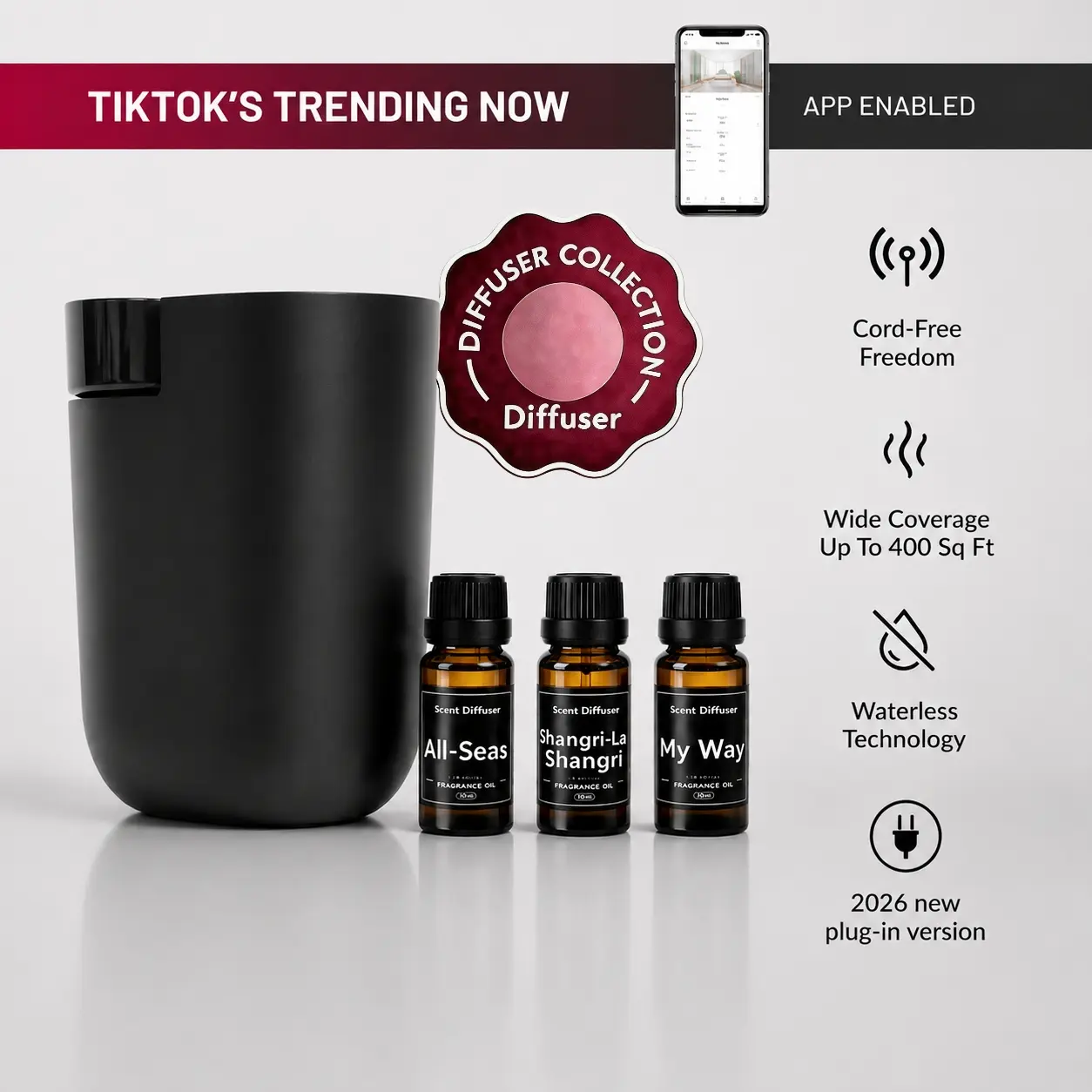 Hotel Collection | Loft Portable Scent Diffuser Bundle | Cozaxomu Plug-in model