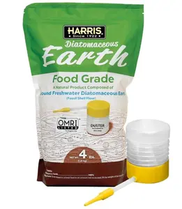HARRIS Diatomaceous Earth Food Grade, 4lb with Powder Duster Included in The Bag