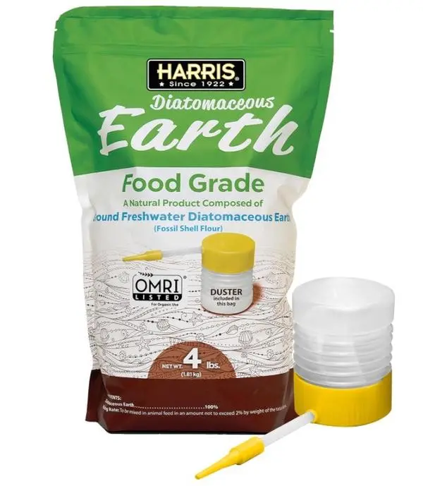 HARRIS Diatomaceous Earth Food Grade, 4lb with Powder Duster Included in The Bag