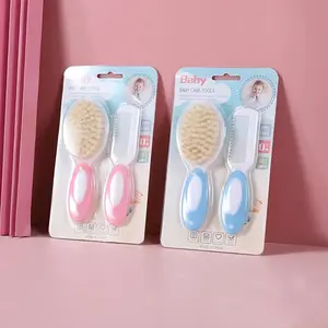 Baby Hair Brush and Comb Set for Cradle Cap Treatment, Soft Bristle Baby Brush & Comb, Massage Baby Care Set, Ideal Grooming Kit for Newborns