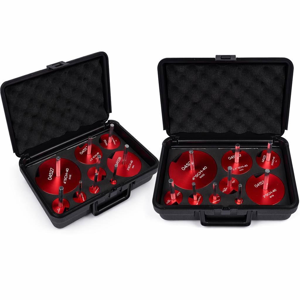 9PCS PVC Pipe Reamer Kit,  Plastic Pipe Fitting Reamers for 1/2" Drills, Compatible with   PVC CPVC ABS Pipes - Reamer Sizes from 1/2" to 4" for Tubs Professional Pipes Repairs DIY Use