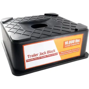 RV Trailer Jack Block – 16000 Lbs Capacity Sturdy Stabilizer Block for 5th Wheels, Scissor Stabilizer & Round/Square Tongue Jacks