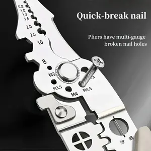 Heavy Duty 9 in 1 Multifunctional Wire Stripper Tool Professional Electrician Wire Cutter Crimper Stripping Crimping Tool High Hardness for Long Term Daily Use