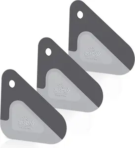 Pan & Pot Scraper Tools – 3PCS Heat-Resistant Kitchen Scrapers for Removing Stuck Food Without Scratching Cookware