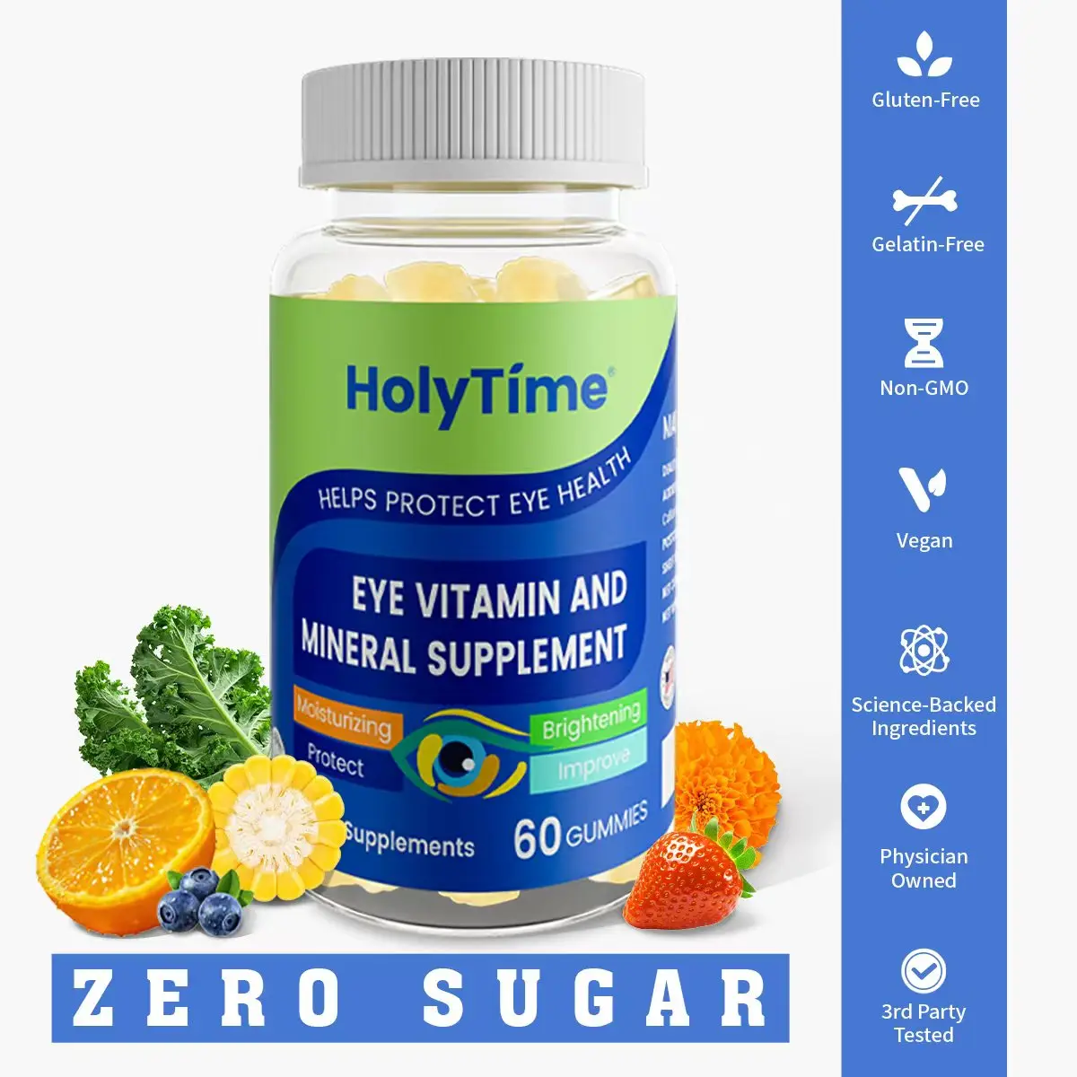 HolyTime EyeGuard Gummies – Lutein & Zeaxanthin + Vitamins C&E