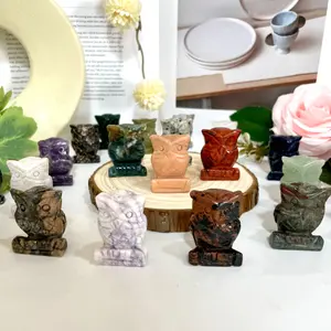 Different Maerail Small Owl High Quality Natural Crystals Set (Stochastic 10pc) From IG Crystal