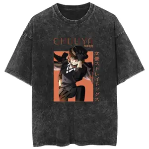 Bungou Stray Dogs – Chuuya Aesthetic Graphic Wash T-Shirt