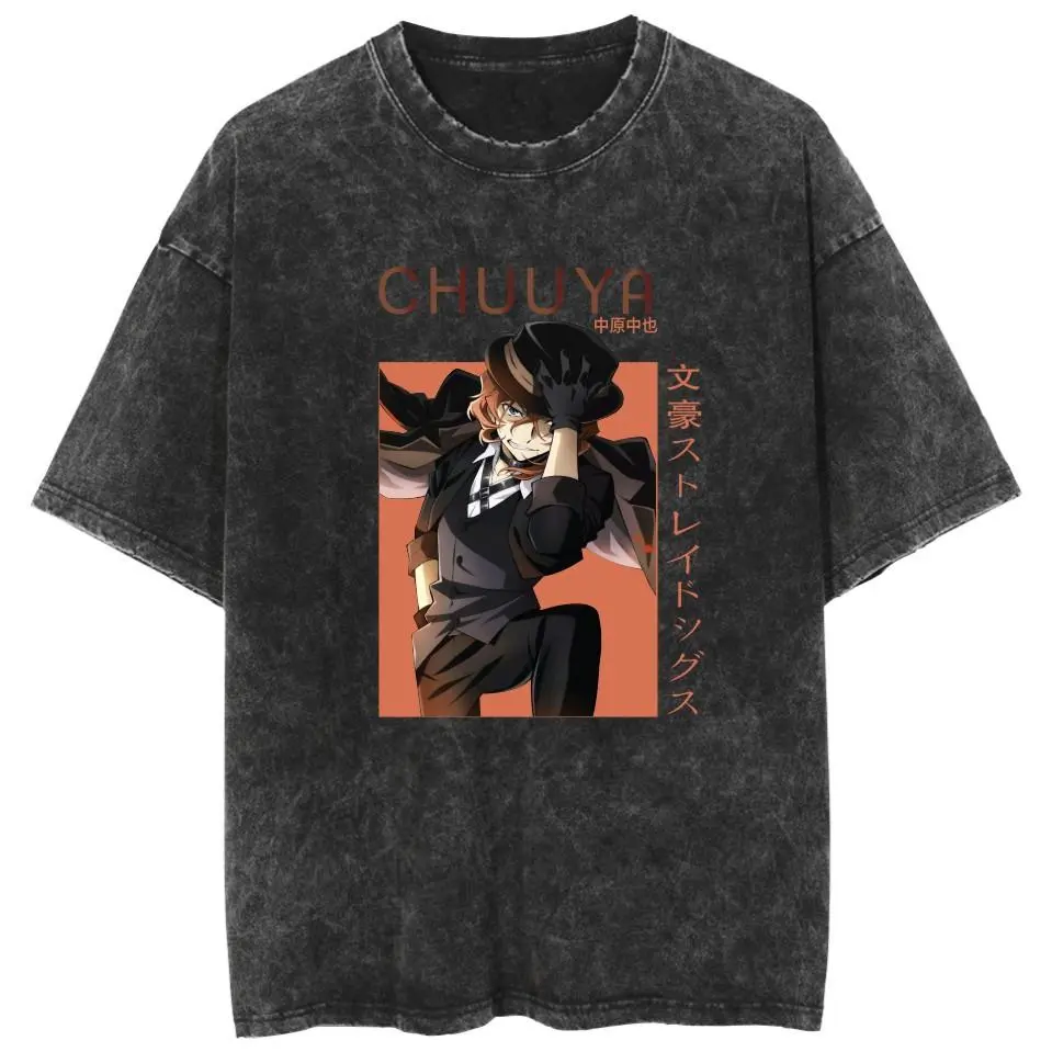 Bungou Stray Dogs – Chuuya Aesthetic Graphic Wash T-Shirt