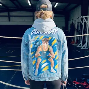 Custom Hand-Painted Denim Jacket - Personalized Portrait, Name & Design | One-of-a-Kind Wearable Art Gift