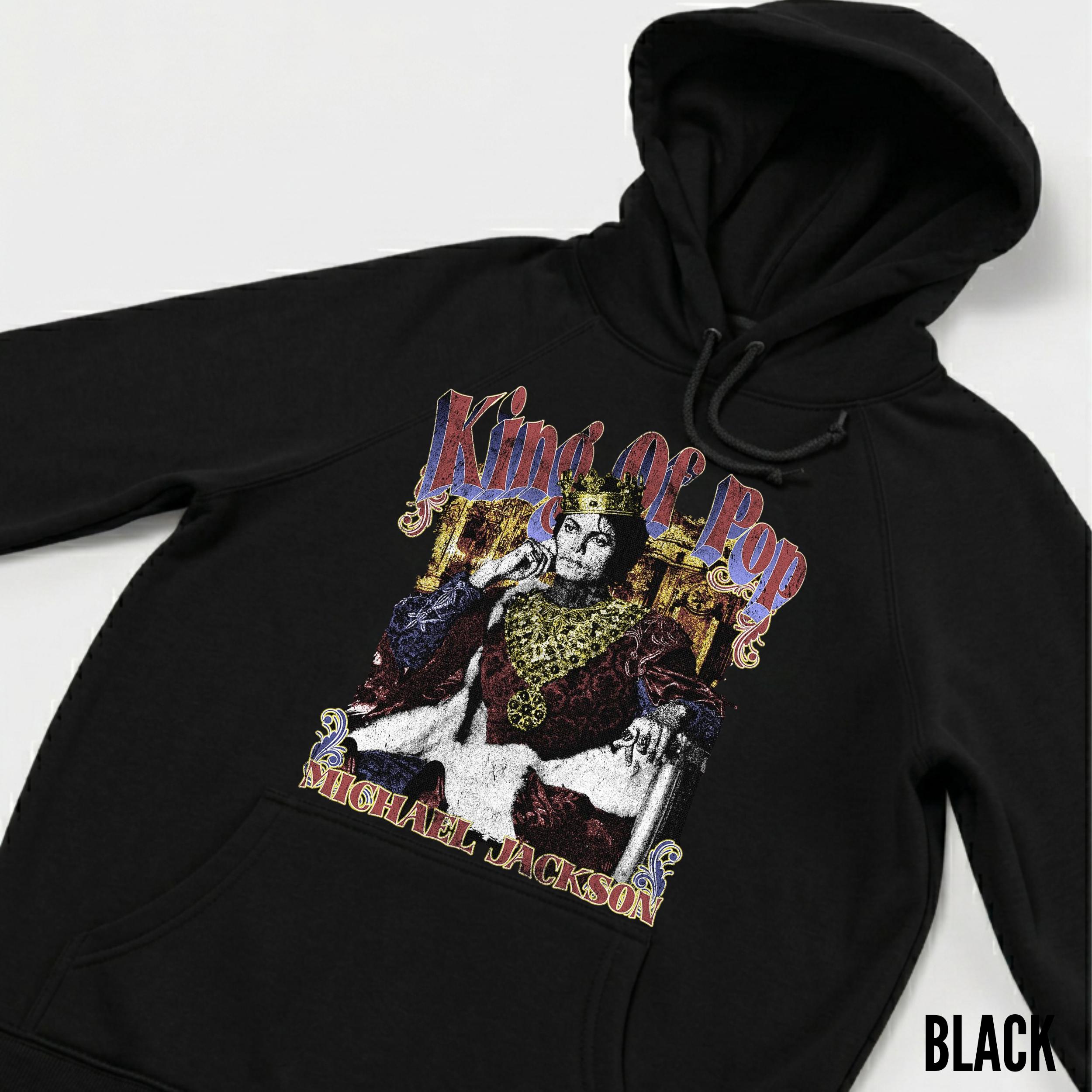 Vintage Unisex Michael Jackson Vintage Hoodie, Essential Pop Culture Merch, Double-Sided Graphic Pullover, Fan Gift for Men Women Streetwear Longsleeve Menswear