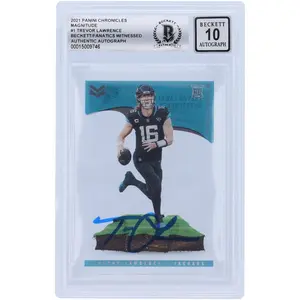 Trevor Lawrence Jacksonville Jaguars Autographed 2021 Panini Chronicles Magnitude #MAG-1 Beckett Fanatics Witnessed Authenticated 10 Rookie Card - Fanatics Authentic Certified