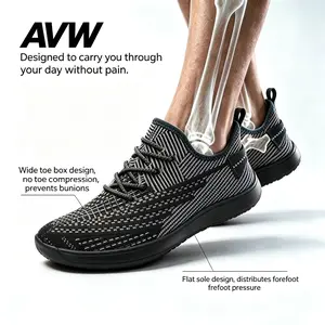Women's Wide Toe Casual Shoes Soft Sole Foot Relaxation Comfortable Breathable Slip-on Casual Footwear