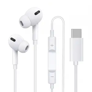 Fluffdrip F-01 Wired In-Ear Type-C Earbuds, Compatible with iPhone 17/16/15, Samsung S25/S24 & All Type-C Phones, Ergonomic Design, In-Line Controls, Included Storage Case