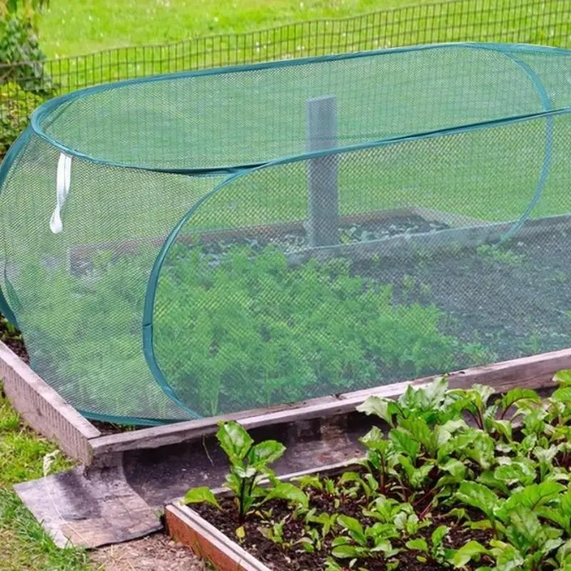 Pop-up Garden Mesh Shield, Foldable Reusable Plant Protector, Garden Plant Cover for Farm & Yard Planting, Garden Supplies, Gardening Supplies