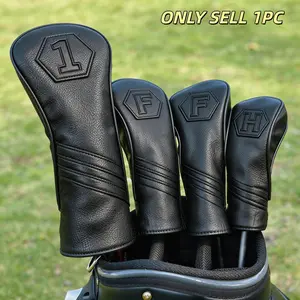 Golf Club Head Cover, Driver Fairway Wood Hybrid, Number Embroidery, Universal Fit, Classic Golf Accessory for Men Women