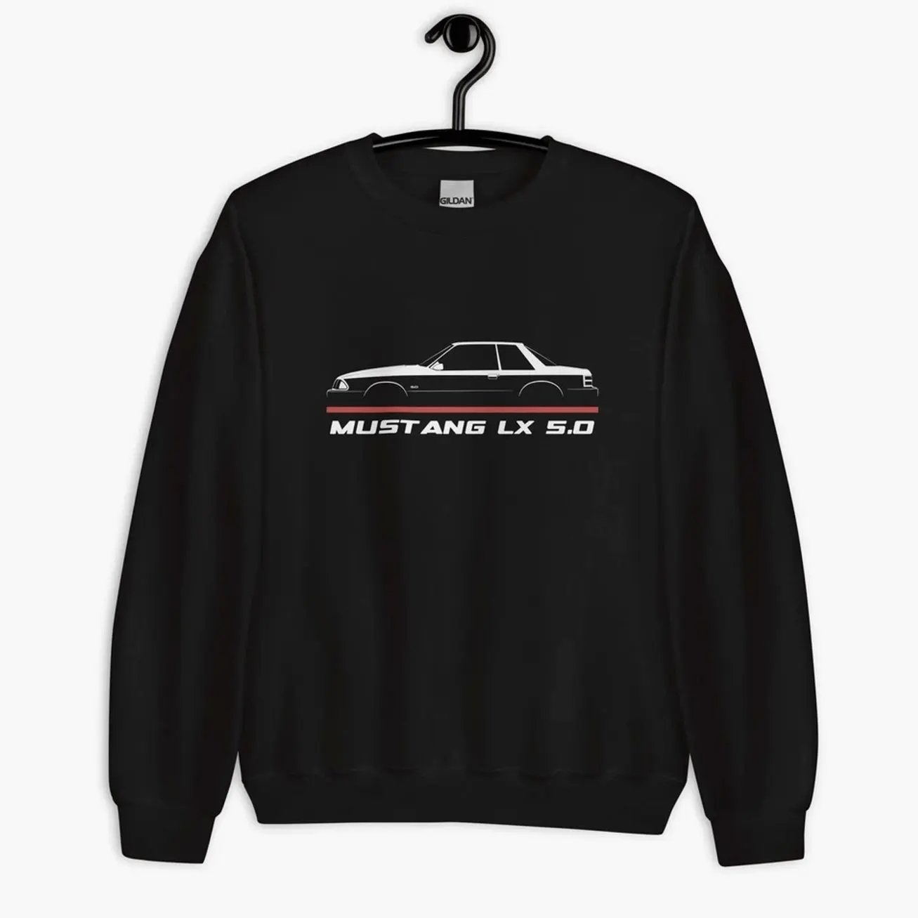 Vintage Classic Muscle Ford Mustang LX 5.0 1987-1993 Car Silhouette Unisex T-Shirt Sweatshirt Hoodie, Gift for Car Lovers