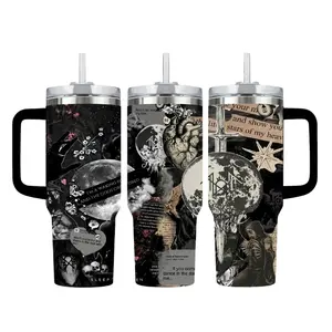 Sleep Token 40oz/20oz Stainless Steel Insulated Tumbler with Handle – Travel Mug Rock Band Drinkware for Metal Music Fans