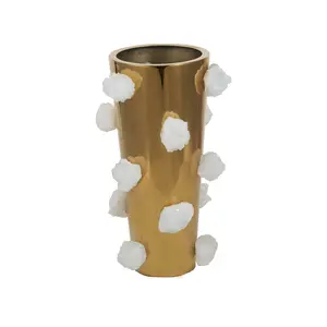 Home Decor Lily Gold With Geode Vase