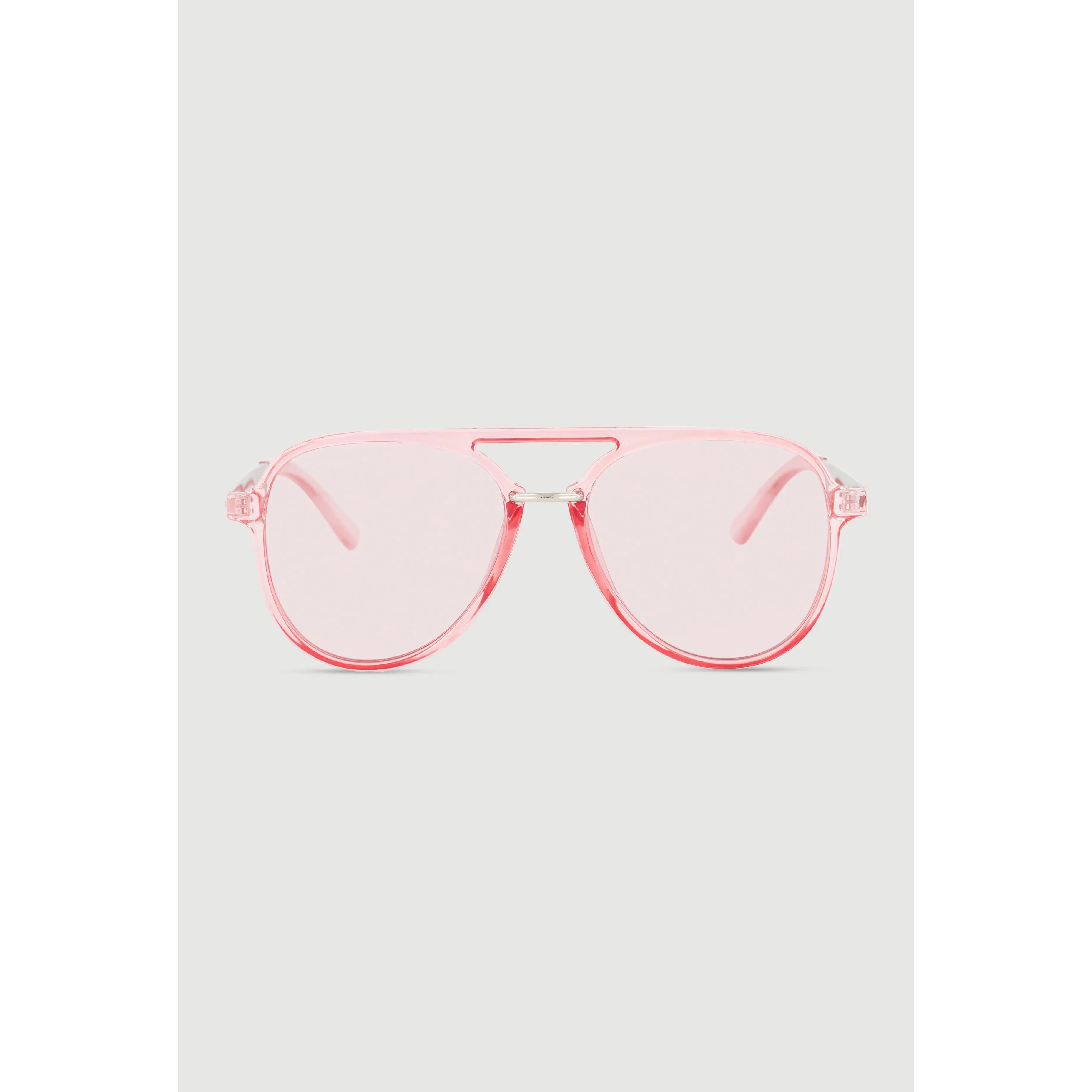 Transparent Frame Aviator Sunglasses