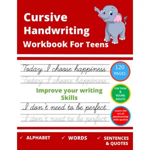 Cursive Handwriting Workbook For Teens: A cursive writing practice workbook for teens, tweens and young adults. Learn the Cursive Writing Practice ... and Activities for Young Adults and Teenagers - Paperback