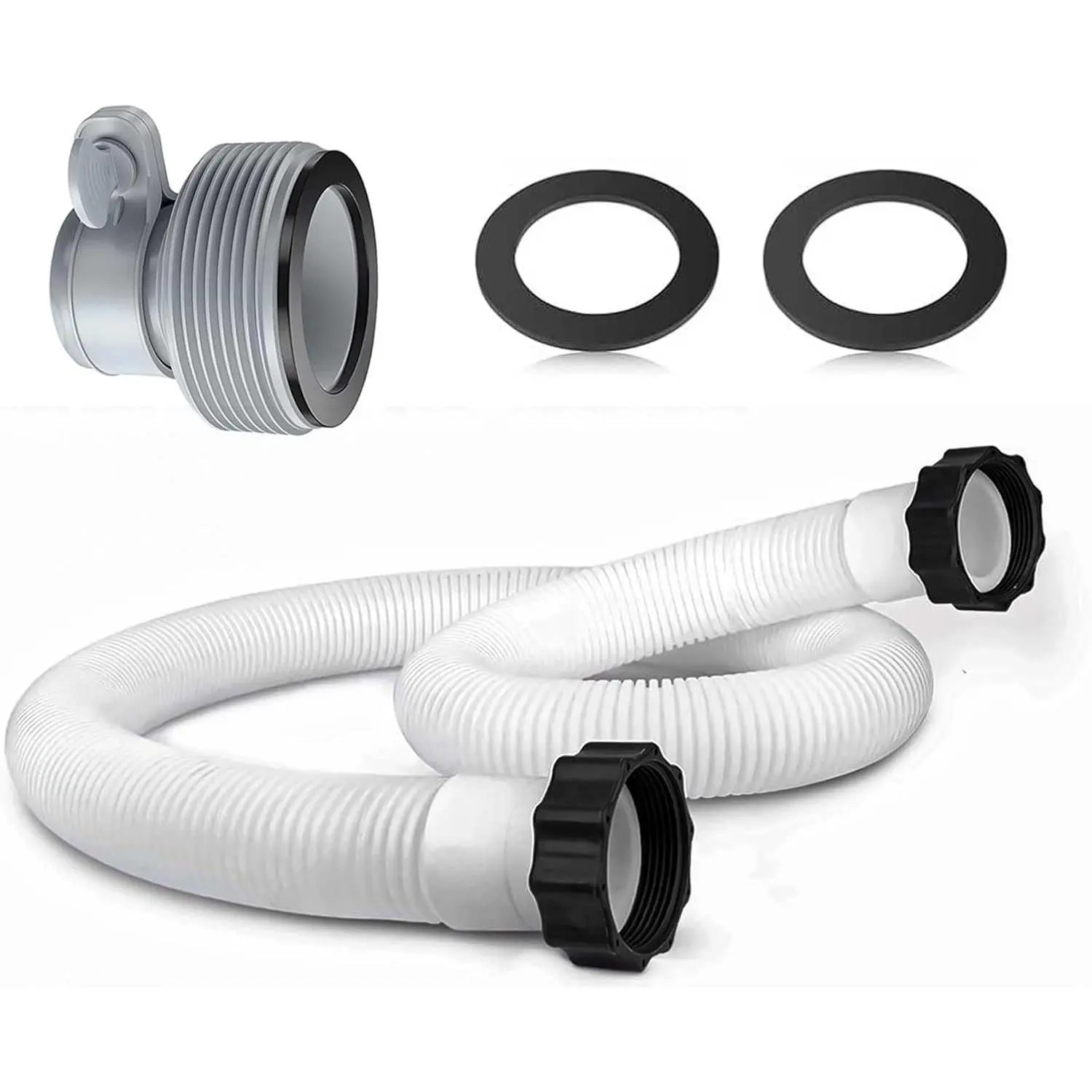 1.5 Inch Pool Hose Replacement Kit with Type B Connector for Intex & Coleman Pools - Fits 1500-2500 GPH Filter Pumps