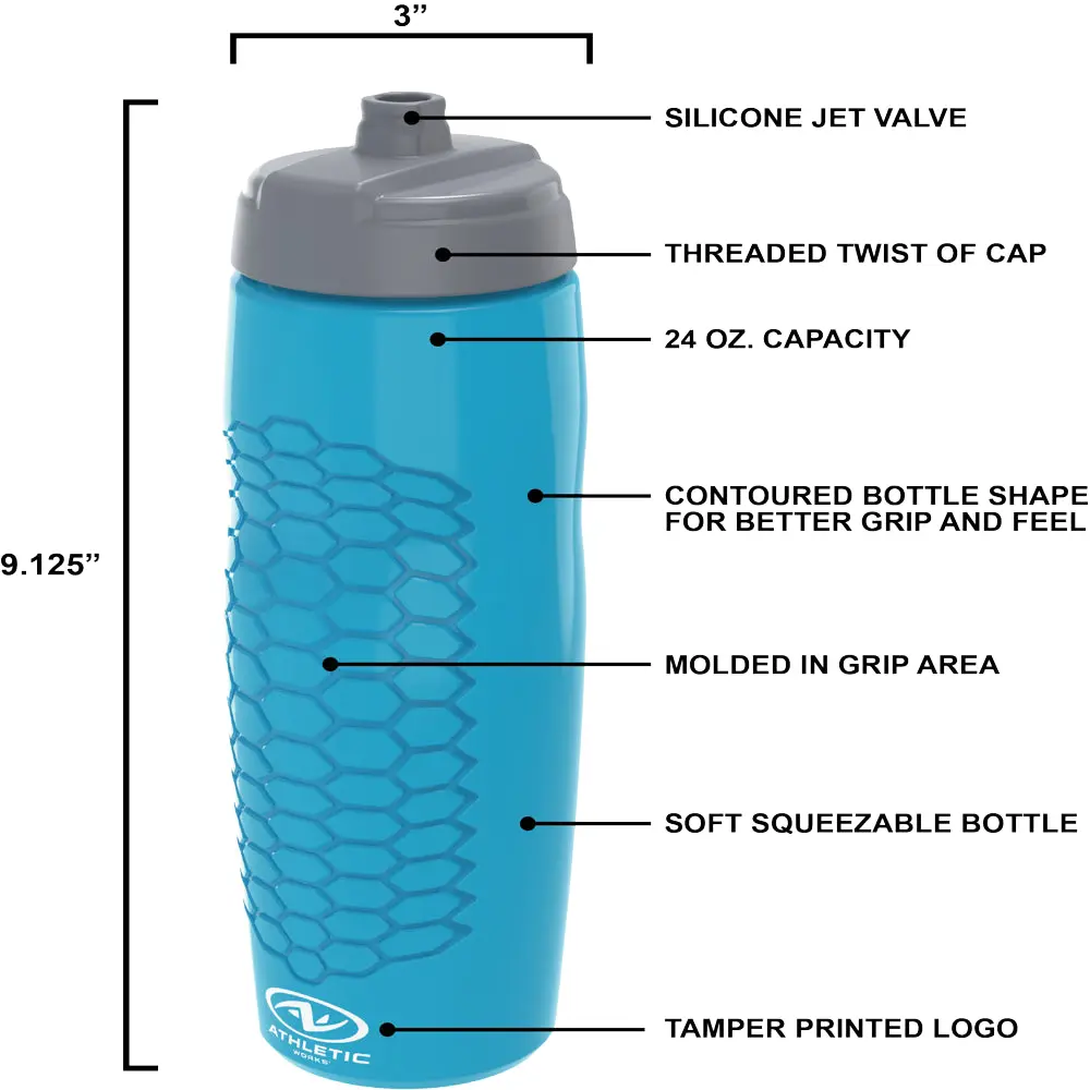 24 Fluid Ounces Jet Squeezable Bottle