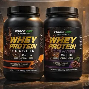 Force One Protein 2-Pack Coffee & Chocolate Flavors 35g Protein per Serving for Performance & Recovery