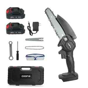 COOFIG QuickCut Portable Chainsaw 48V Cordless Lightweight for Fast Pruning & Easy Yard Cleanup with 48V MAX Battery