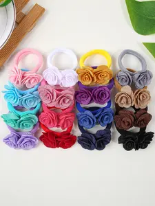 16 Pcs Rose Hair Tie Scrunchies Set, Cute Girls Ponytail Holders, Perfect Gift for Women & Kids, Elegant Design for All Occasions, Fashionable Hair Accessories, Elastic Tie Band