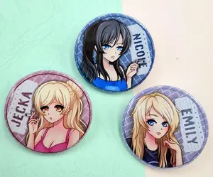 Class of ’09 Nicole & Jecka Button – Retro Graduation Pin – Custom Reunion Keepsake – Fun 2000s Throwback Gift – High School Friends Memorabilia, Pins For Backpack, Backpack Accessories!